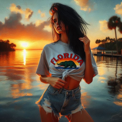 Florida Lake T-Shirt And Denim